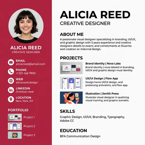 ATS Resume Template - Creative Portfolio